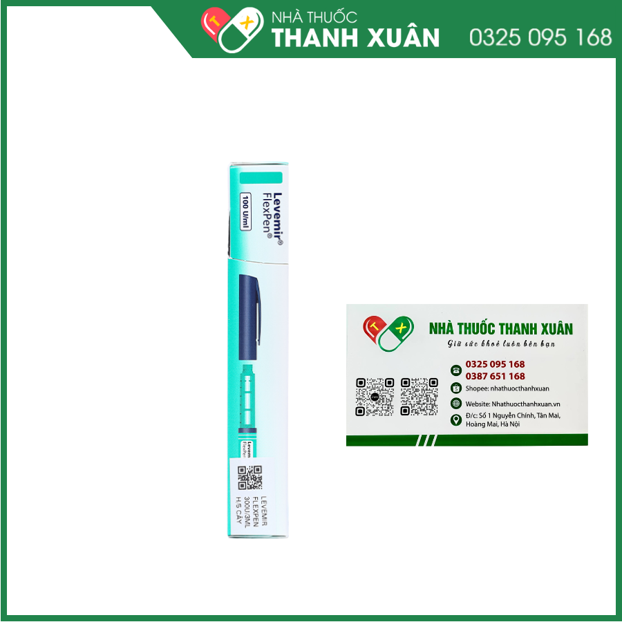 Bút tiêm Levemir FlexPen 100U/ml trị đái tháo đường